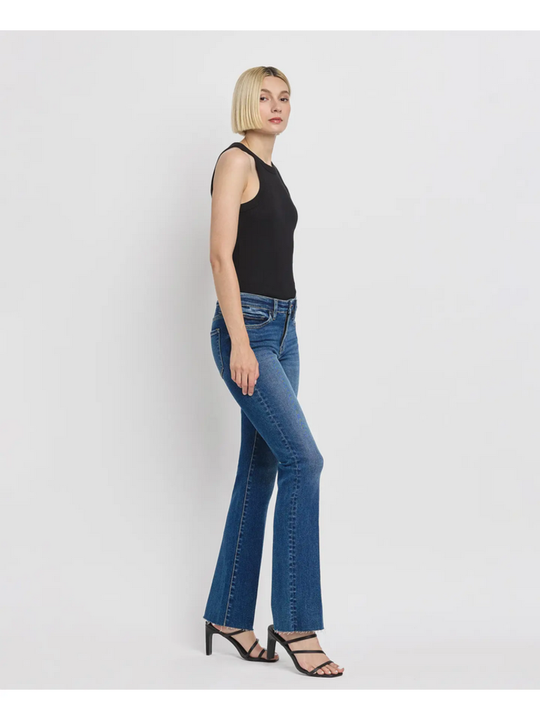 Mid Rise Slim Bootcut Jeans in Vigilant from Flying Monkey Denim - J Marcel Mid Rise Slim Bootcut Jeans in Vigilant from Flying Monkey Denim - J Marcel
