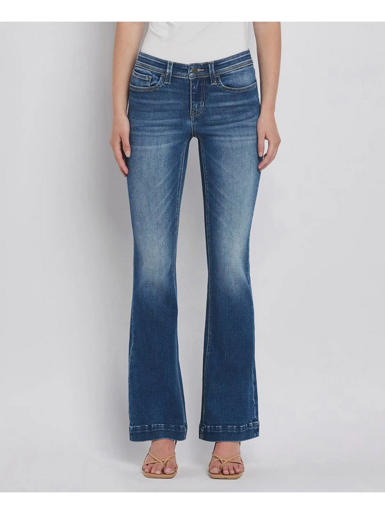 Flying Monkey Low Rise Back Yoke Bootcut Jeans in Awesomely