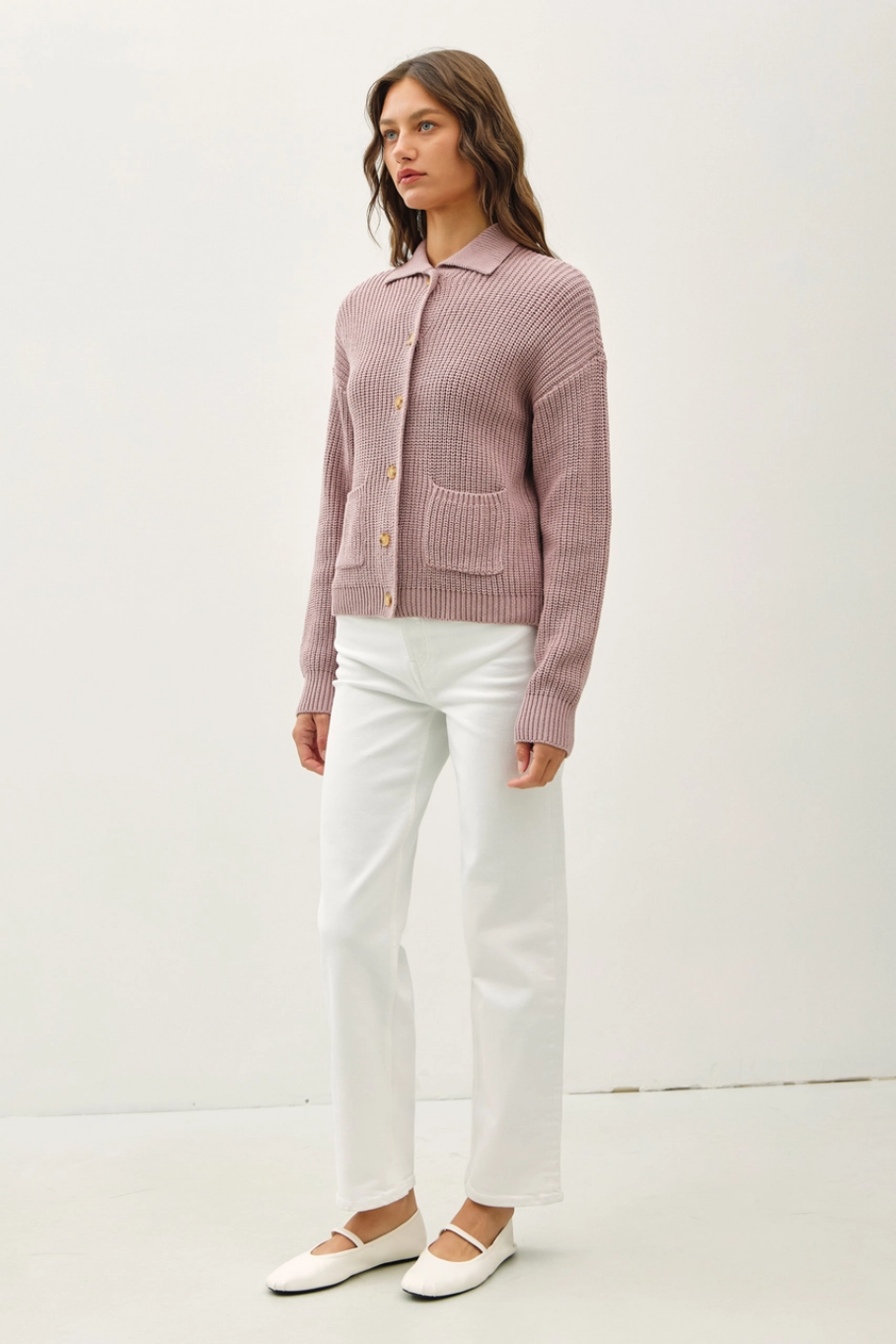 Chunky Button Up Cotton Blend Cardigan from Be Cool J Marcel