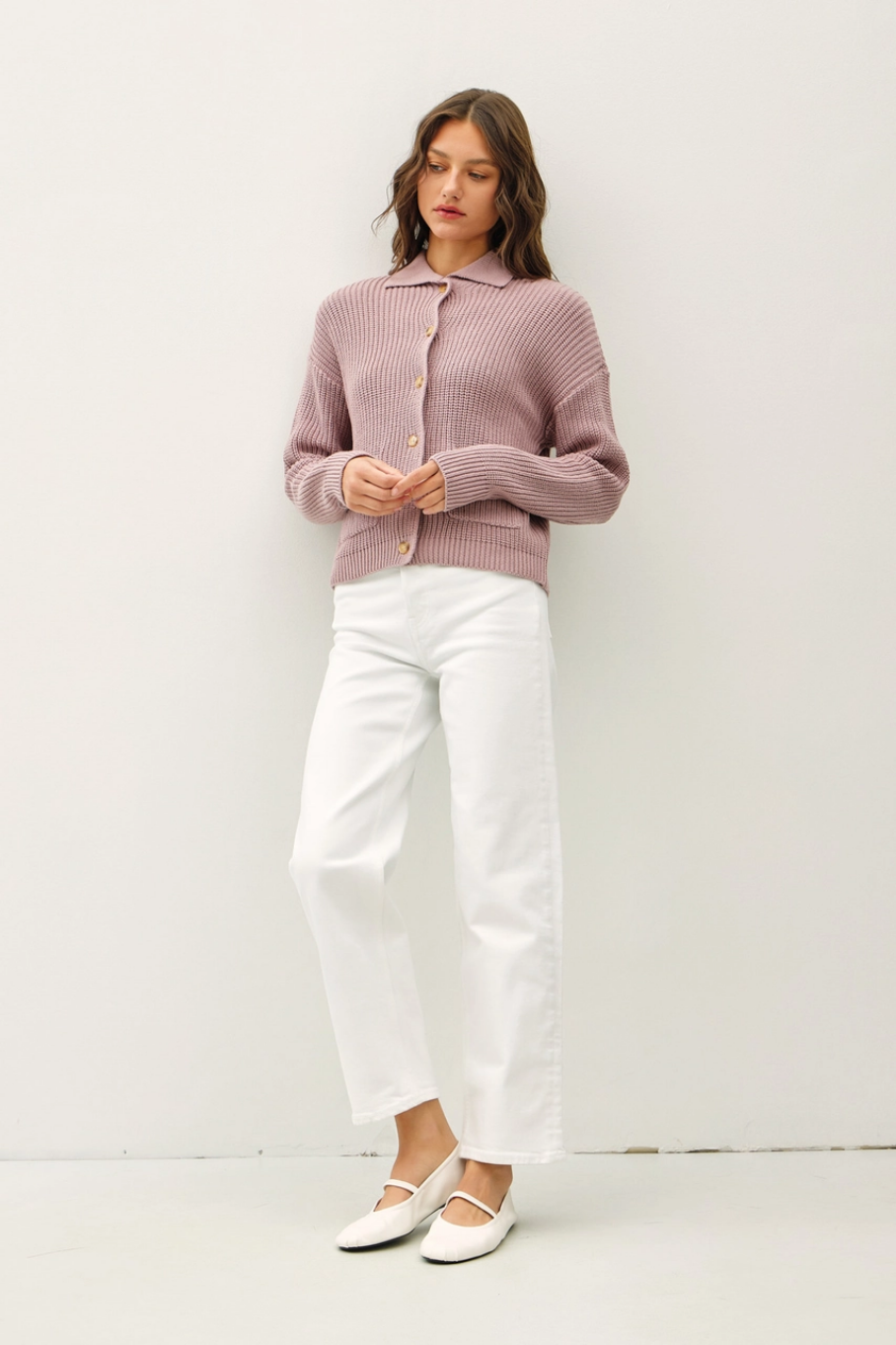 Chunky Button Up Cotton Blend Cardigan from Be Cool J Marcel