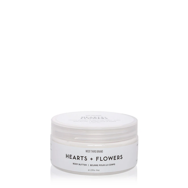 West Third Brand Hearts + Flowers Body Butter 8oz