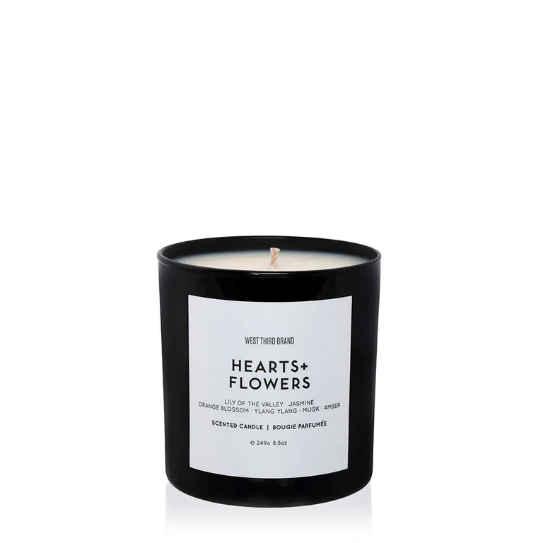 West Third Brand Hearts + Flowers Candle