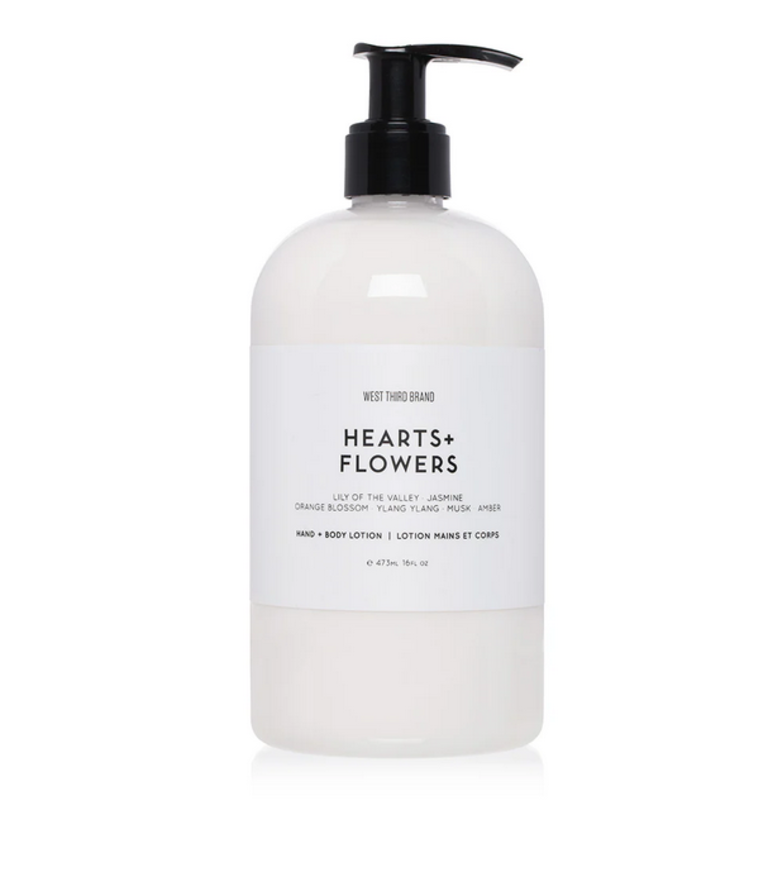 West Third Brand Hearts + Flowers Hand + Body Lotion