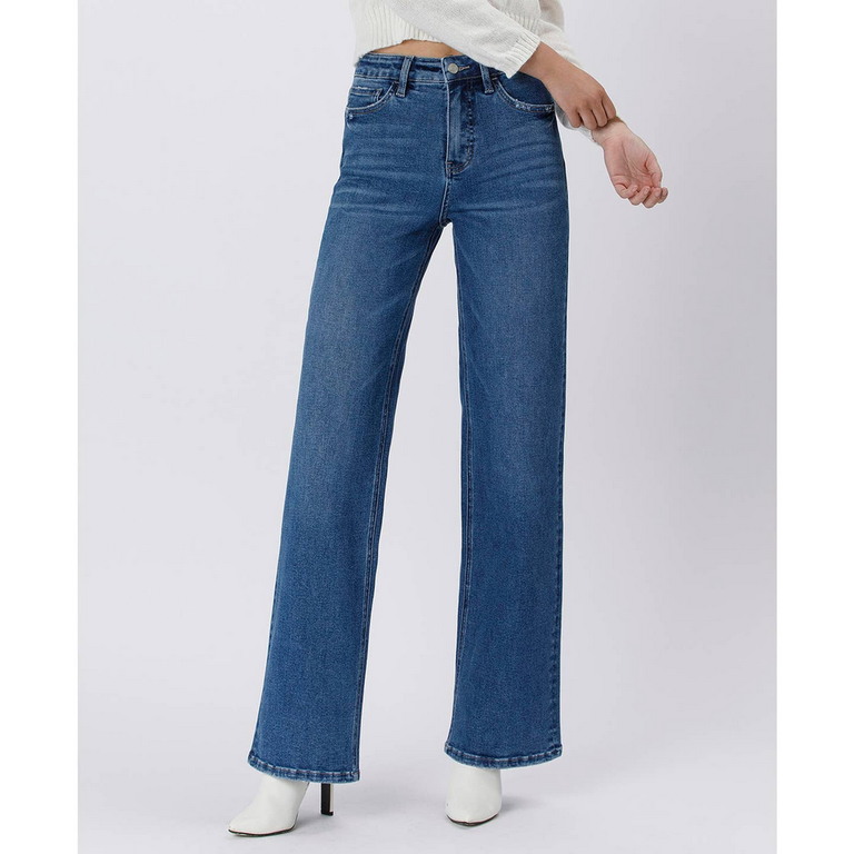 Lovervet by Flying Monkey Tummy Control 90's Super High Rise Wide Leg Jeans