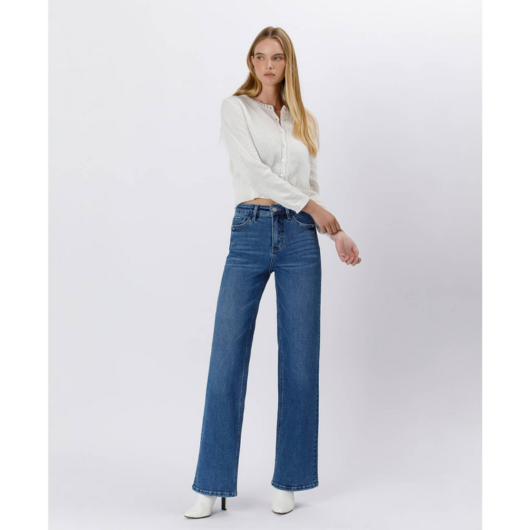 Lovervet by Flying Monkey Tummy Control 90's Super High Rise Wide Leg Jeans
