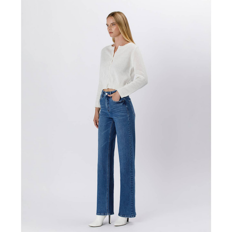 Lovervet by Flying Monkey Tummy Control 90's Super High Rise Wide Leg Jeans