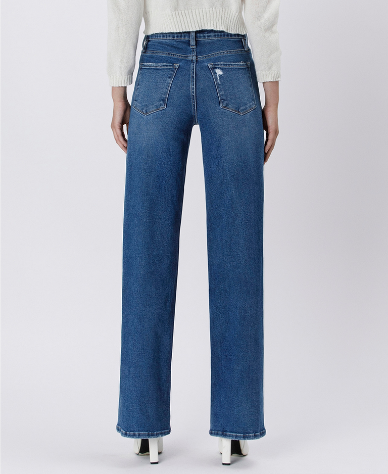 Lovervet by Flying Monkey Tummy Control 90's Super High Rise Wide Leg Jeans