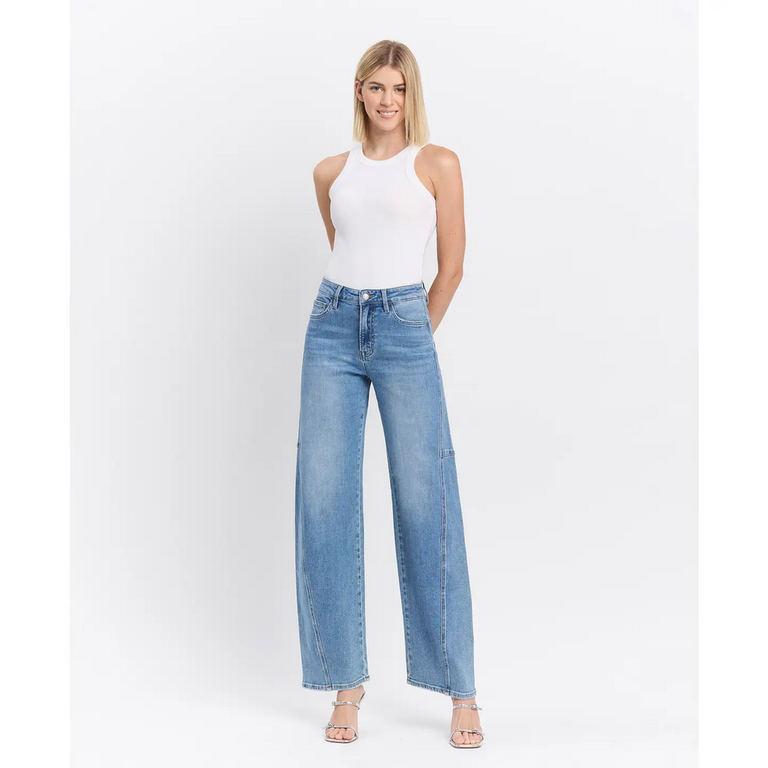 Lovervet by Flying Monkey Super High Rise Wide Barrel Jeans