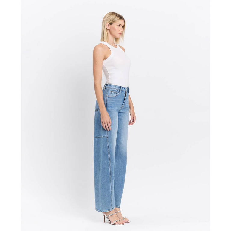 Lovervet by Flying Monkey Super High Rise Wide Barrel Jeans