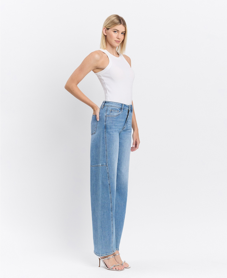 Lovervet by Flying Monkey Super High Rise Wide Barrel Jeans