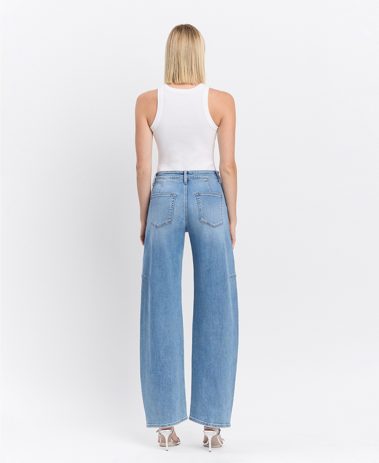 Lovervet by Flying Monkey Super High Rise Wide Barrel Jeans