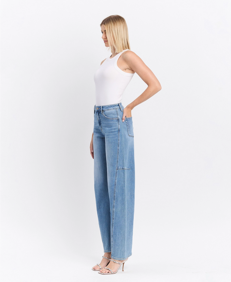 Lovervet by Flying Monkey Super High Rise Wide Barrel Jeans