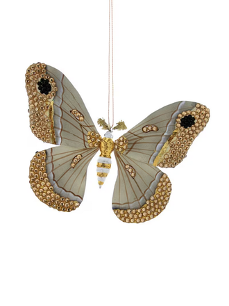 Cody Foster Gold Jeweled Moth Ornament