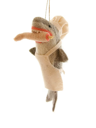 Cody Foster Felt Bon Apetit Shark Ornament Cody Foster Felt Bon Apetit Shark Ornament
