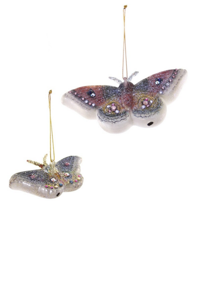 Cody Foster Frosted Moth Ornament
