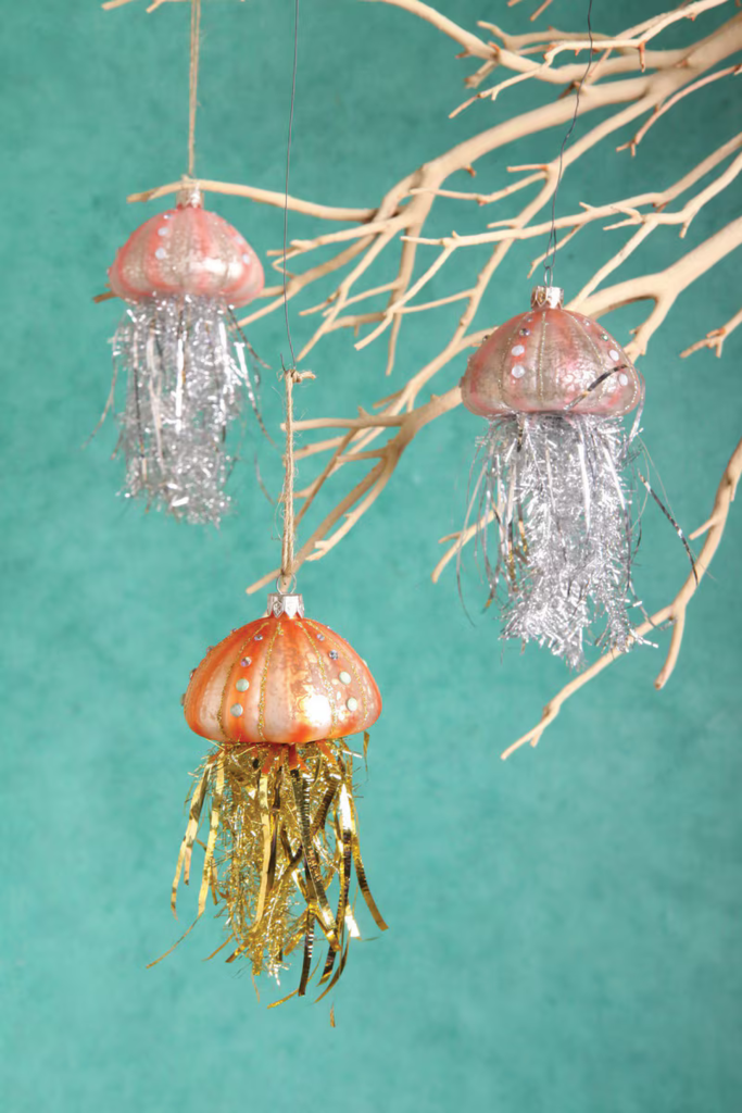 Cody Foster Tinsel Jellyfish Ornament