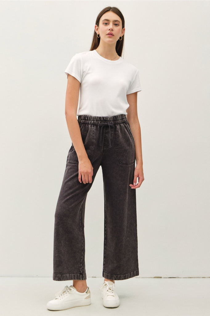 Be Cool Acid Wash Cotton Drawstring Sweatpants