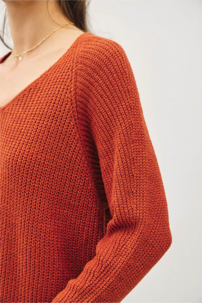 Be Cool Wide V-Neck Raglan Sweater