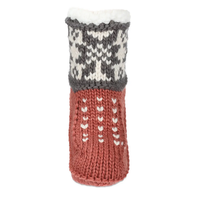 Me Moi Snowflake Border Sherpa Lined Lounge Sock