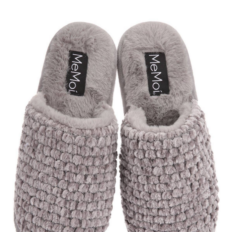 Me Moi Woven Chenille Textured Plush Slippers