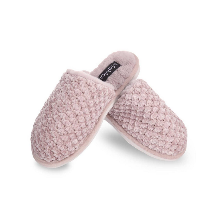 Me Moi Woven Chenille Textured Plush Slippers