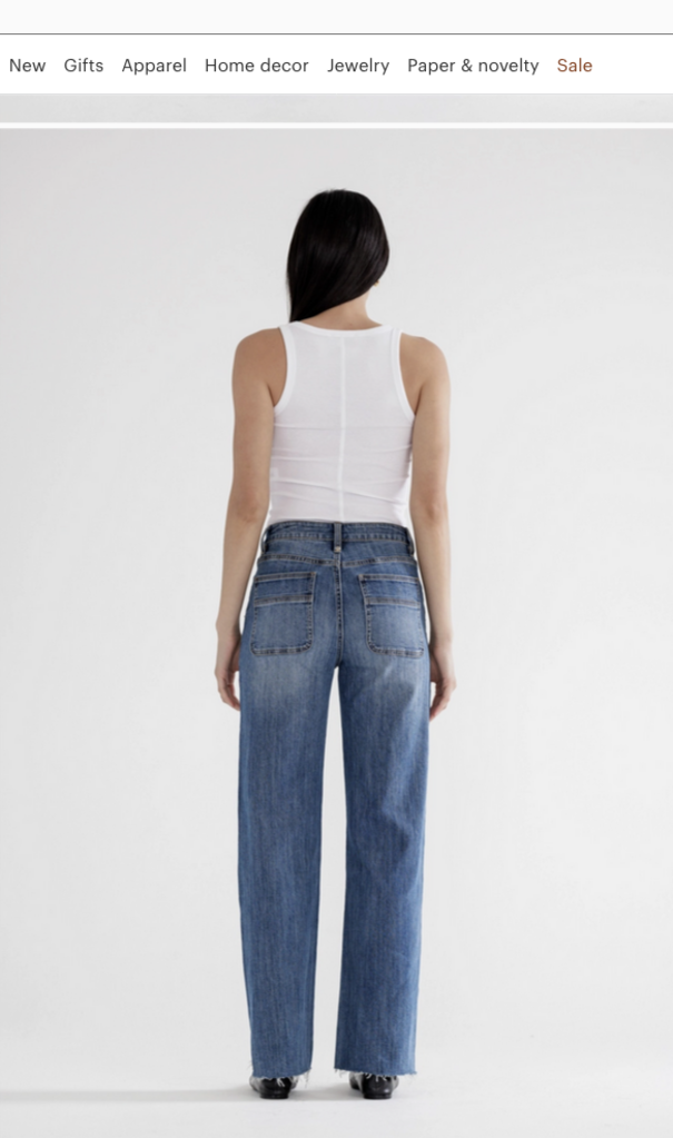 Mica Denim High Rise Wide Leg Utility Pocket Jeans