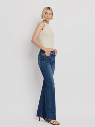 Vervet by Flying Monkey Mid Rise Relaxed Bootcut Jeans