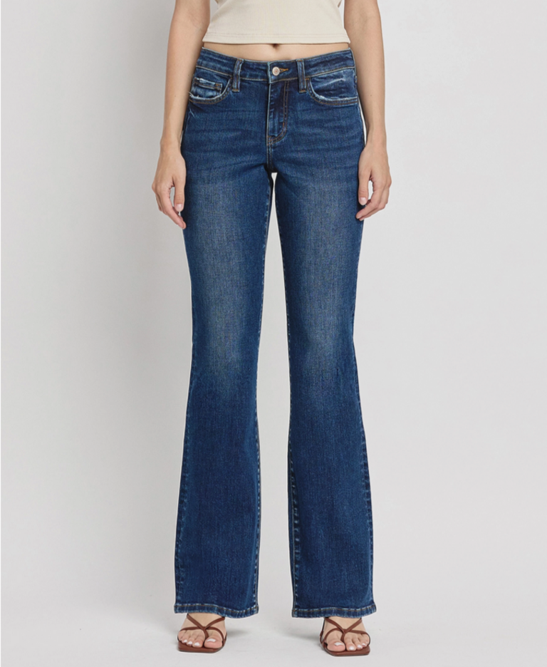 Vervet by Flying Monkey Mid Rise Relaxed Bootcut Jeans