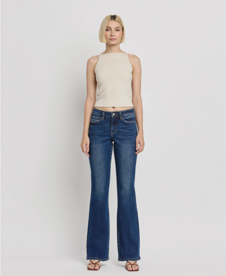 Vervet by Flying Monkey Mid Rise Relaxed Bootcut Jeans