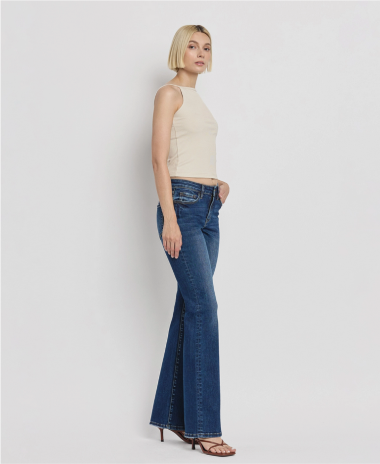 Vervet by Flying Monkey Mid Rise Relaxed Bootcut Jeans