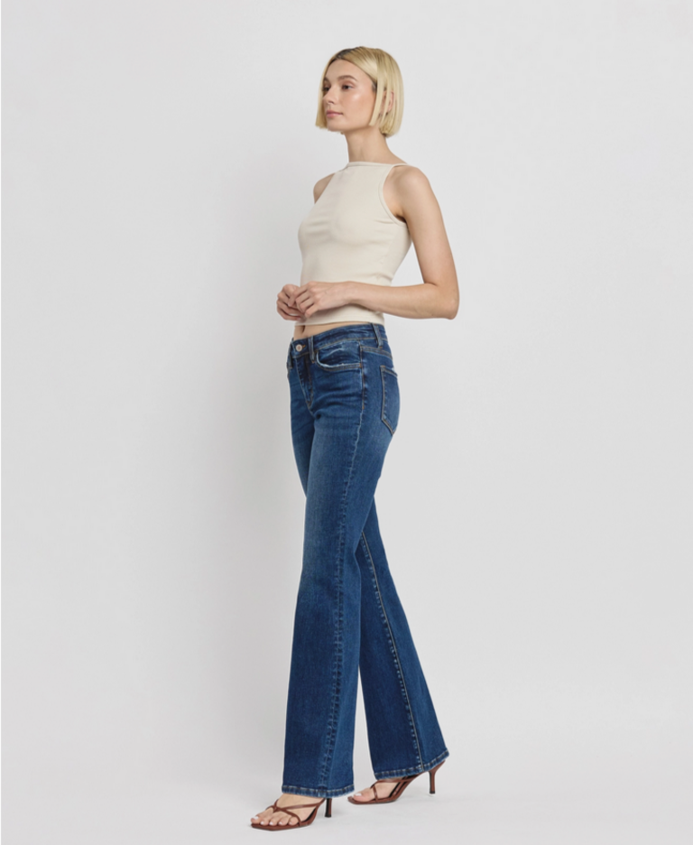 Vervet by Flying Monkey Mid Rise Relaxed Bootcut Jeans
