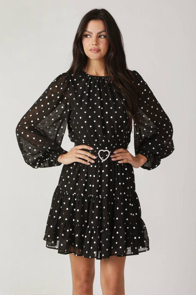 Flying Tomato Polka Dot Printed Woven Mini Dress
