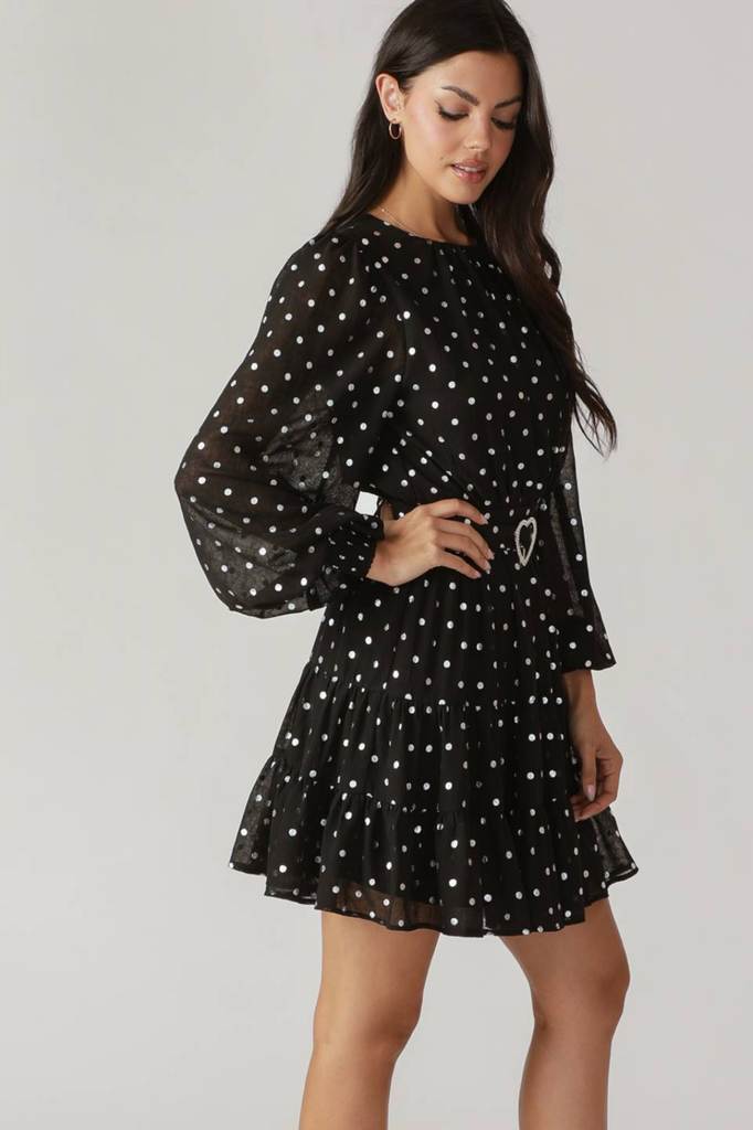 Flying Tomato Polka Dot Printed Woven Mini Dress