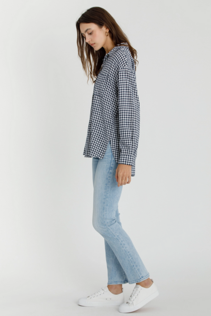 Be Cool Gingham Long Sleeve Button Up Shirt