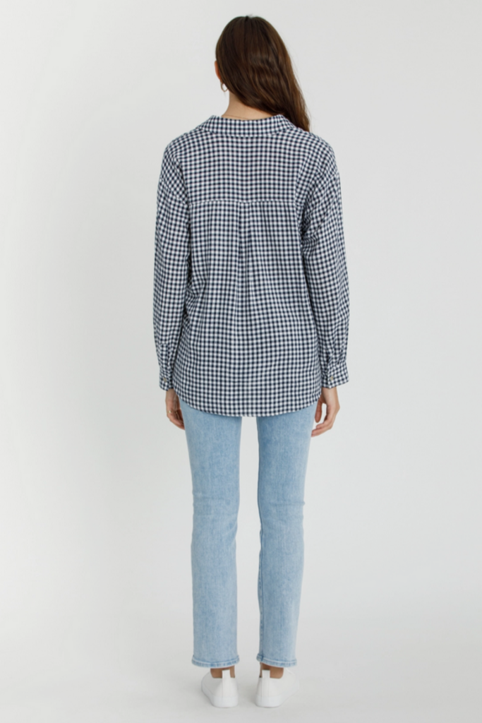 Be Cool Gingham Long Sleeve Button Up Shirt