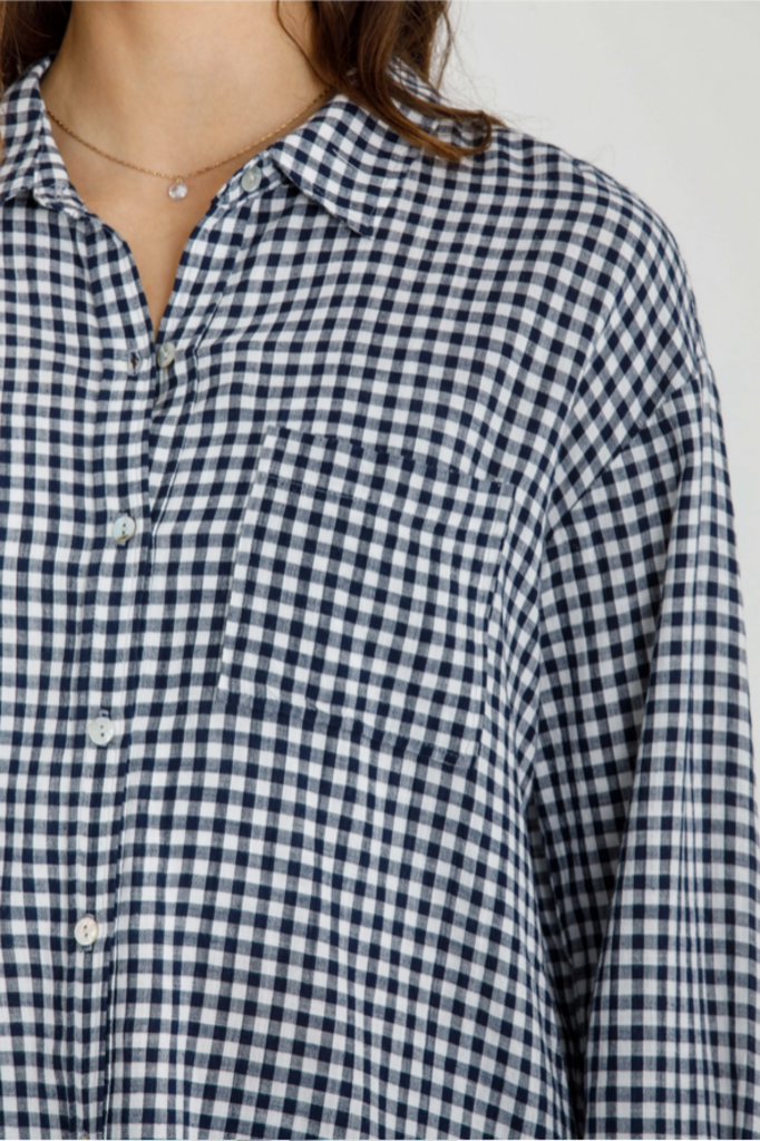 Be Cool Gingham Long Sleeve Button Up Shirt