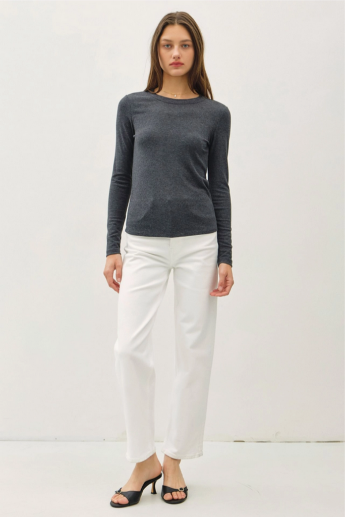 Be Cool Basic Long Sleeve Layering T Shirt