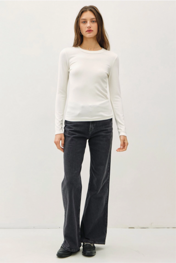 Be Cool Basic Long Sleeve Layering T Shirt