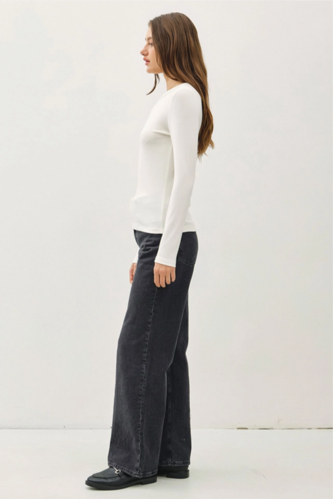 Be Cool Basic Long Sleeve Layering T Shirt