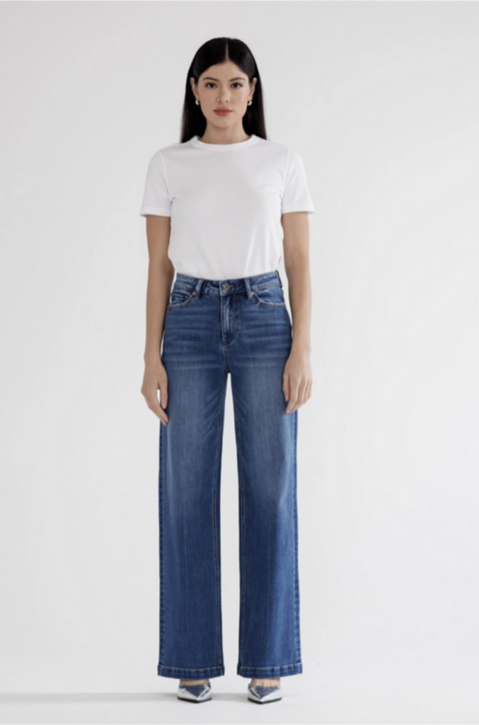 Mica Denim High Rise with Stretch Wide Leg