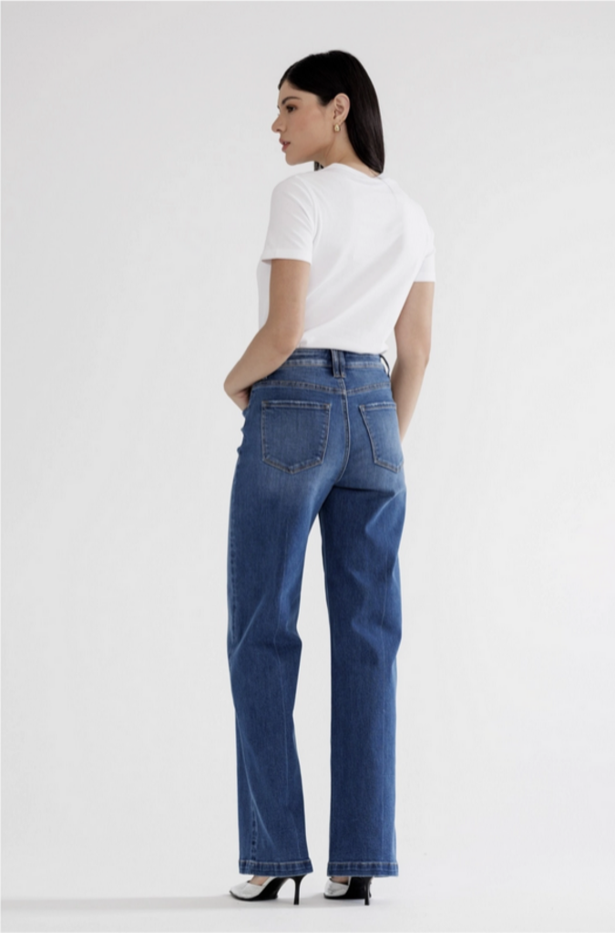 Mica Denim High Rise with Stretch Wide Leg