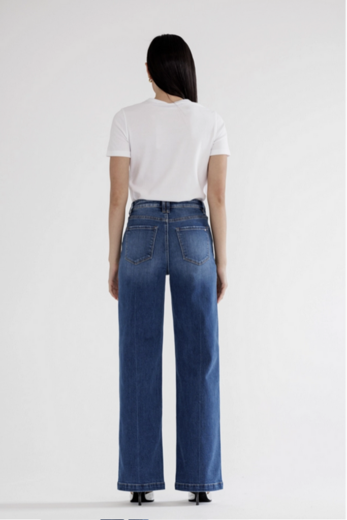 Mica Denim High Rise with Stretch Wide Leg