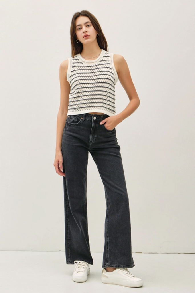 Be Cool Knit Striped Sweater Tank