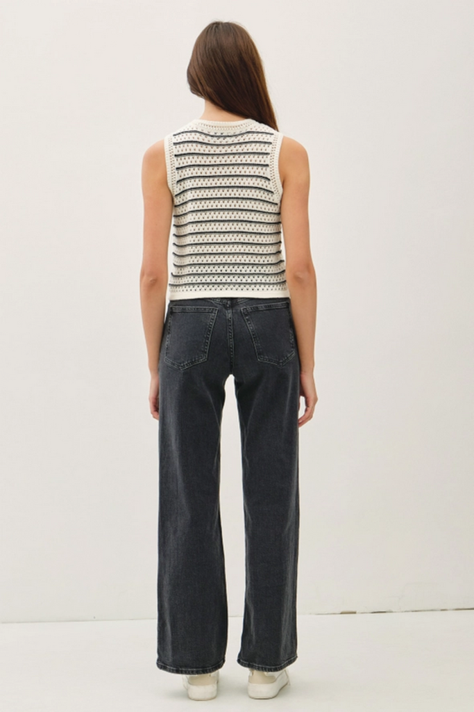 Be Cool Knit Striped Sweater Tank