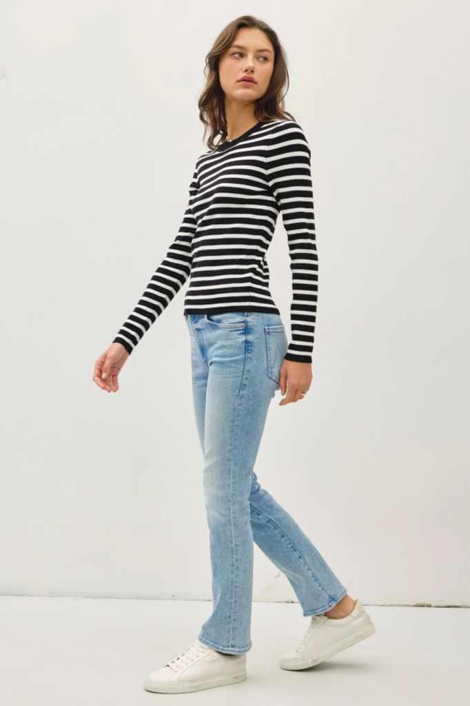 Be Cool Classic Fit Lightweight Striped Sweater