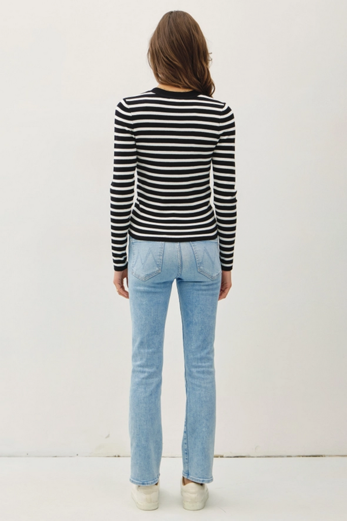 Be Cool Classic Fit Lightweight Striped Sweater