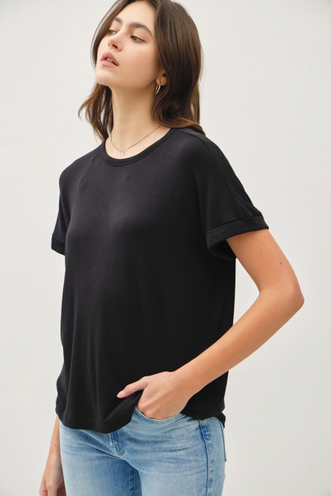 Be Cool Lightweight Modal Basic Flowy Tee