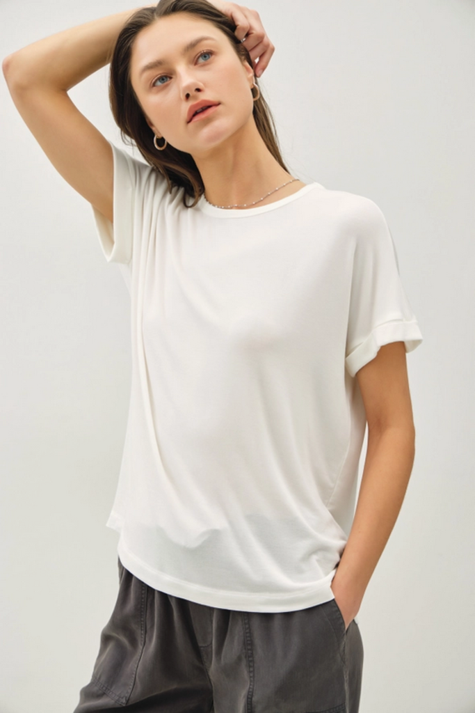 Be Cool Lightweight Modal Basic Flowy Tee