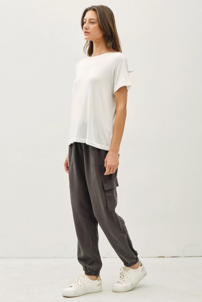 Be Cool Lightweight Modal Basic Flowy Tee