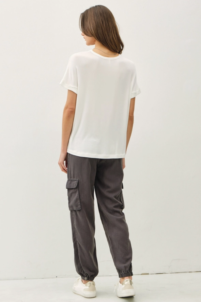 Be Cool Lightweight Modal Basic Flowy Tee